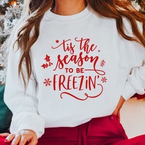 Tie the season Funny Christmas Crewneck Sweatshirt S-5X